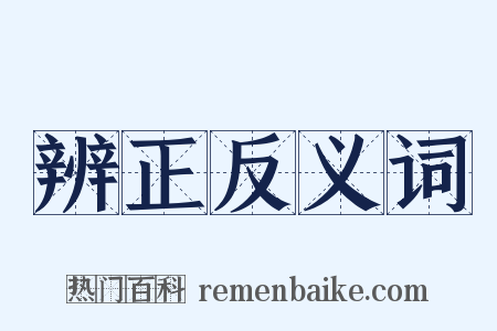 辨正反义词是什么意思的图片